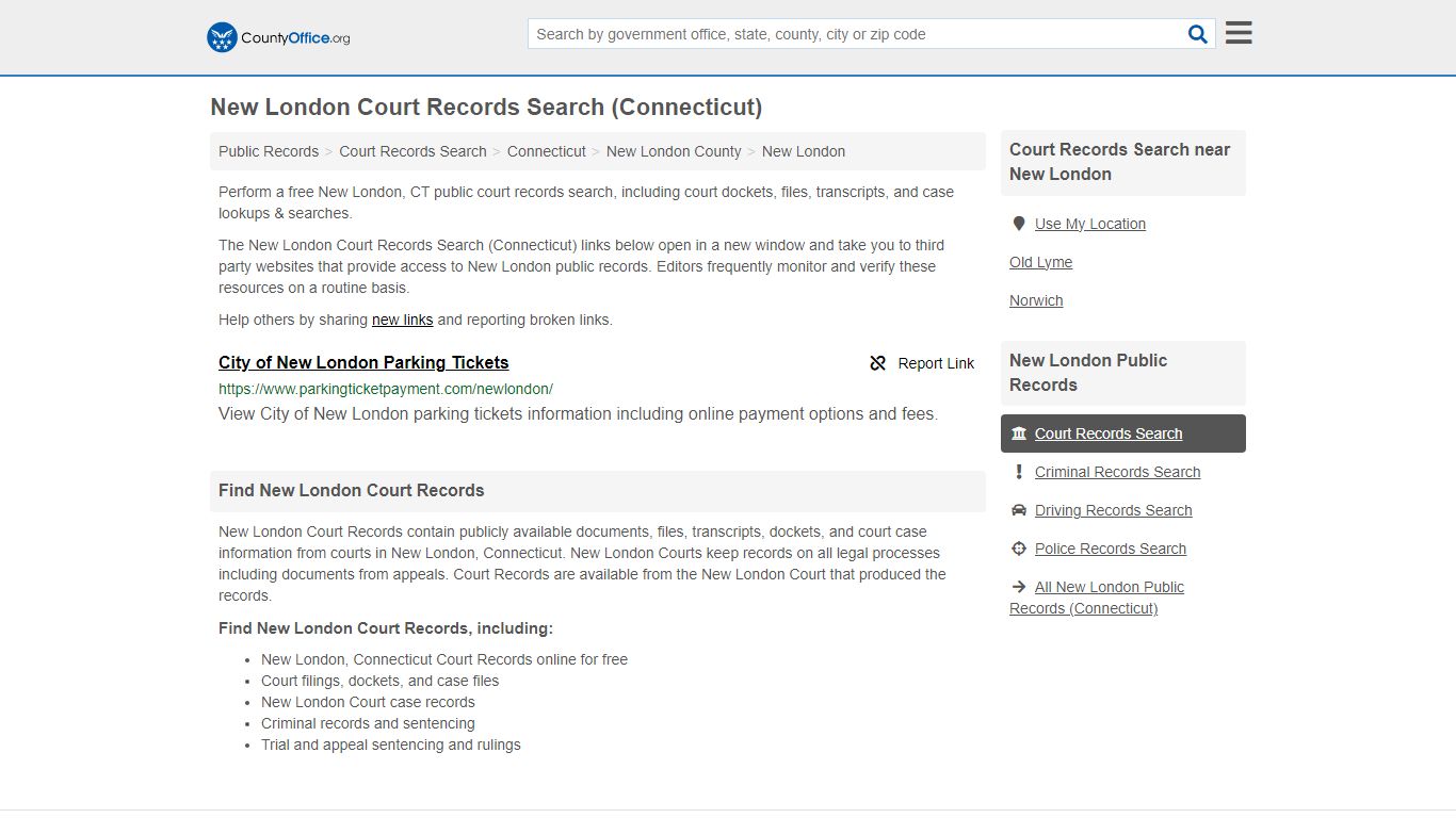 Court Records Search - New London, CT (Adoptions, Criminal, Child ...